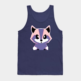 Colorful Cartoon Raccoon Kit aka Baby Trash Panda (MD23Ani001) Tank Top